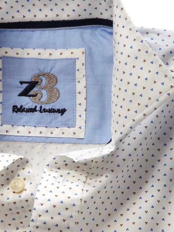 Maarten Ecru Printed Cotton Shirt