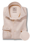 Gavi Twill Garment Dyed Ecru Solid Full Sleeve Tailored Fit Casual Cotton Shirt