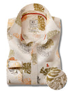 Kesalonia Slub Ecru Printed Full Sleeve Tailored Fit Casual Cotton Shirt
