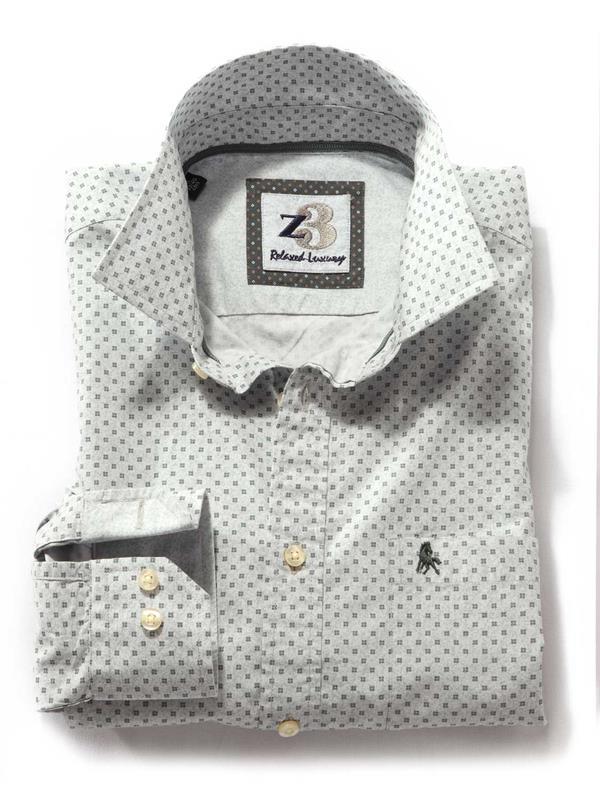 Chicha Green Printed Full sleeve single cuff   Cotton Shirt