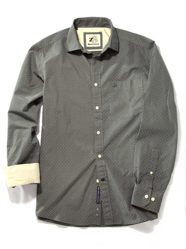 Grut Green Printed Full sleeve single cuff   Cotton Shirt