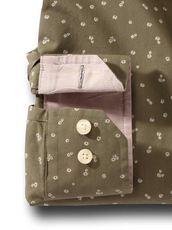 Buds Green Printed    Cotton Shirt