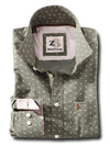 Swan Green Printed    Cotton Shirt