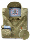 Egret Green Printed Full sleeve single cuff   Cotton Shirt