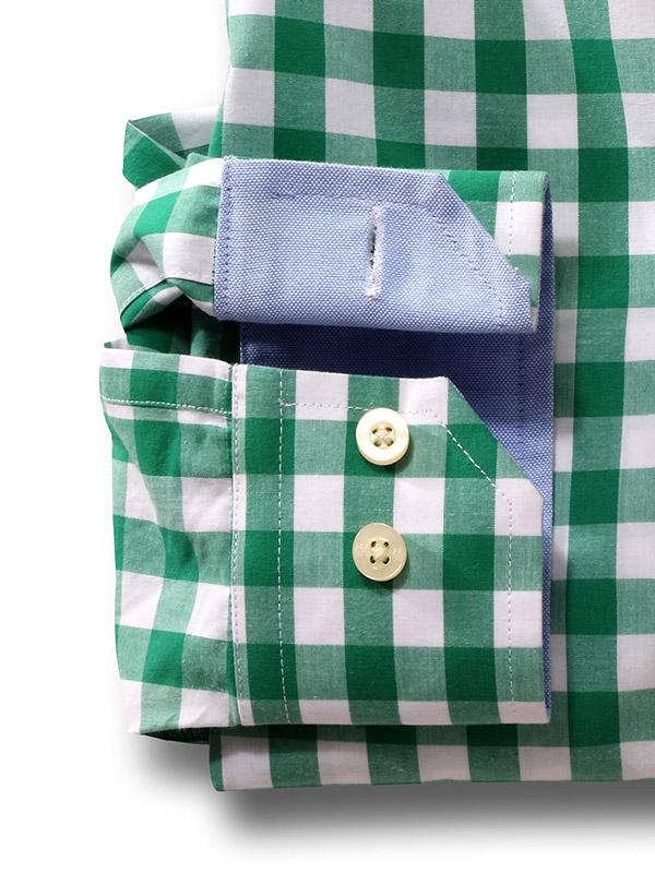 Cordoba Green Check Full sleeve single cuff   Cotton Shirt