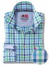 Arsenal Green Check Full Sleeve Tailored Fit Casual Cotton Shirt