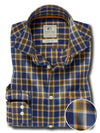 Jadon Herringbone Green Check Full Sleeve Tailored Fit Casual Cotton Shirt