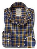 Jadon Herringbone Green Check Full Sleeve Tailored Fit Casual Cotton Shirt