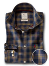 Timo Twill Green Check Full Sleeve Tailored Fit Casual Cotton Shirt