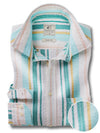 Majorca Seersucker Green Striped Full Sleeve Tailored Fit Casual Cotton Shirt