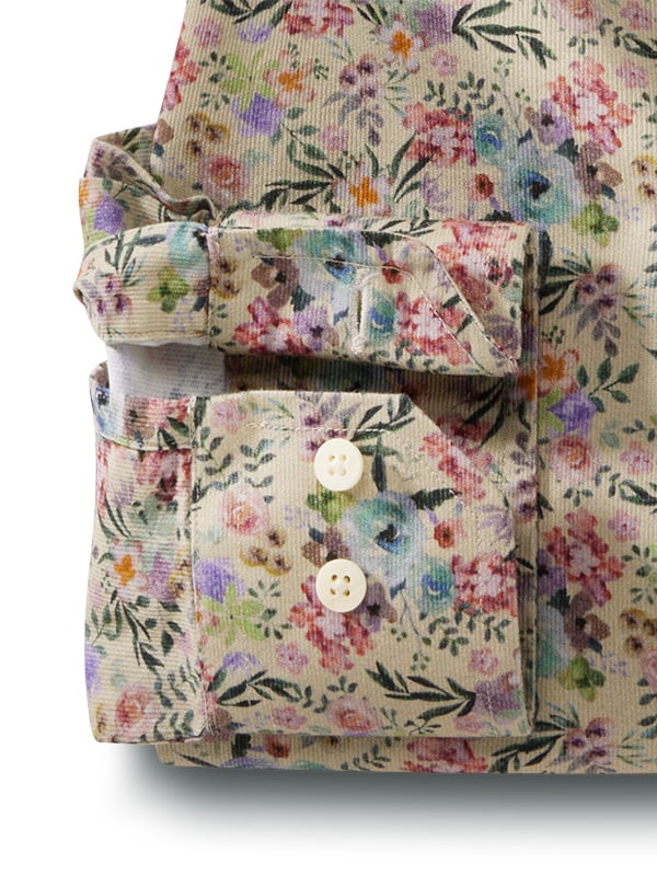 Djoko Green Printed Full Sleeve Tailored Fit Casual Cotton Shirt