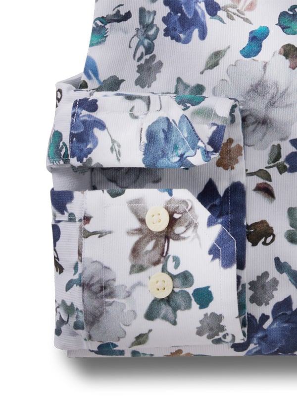 Hierro Bedford Grey Printed Full Sleeve Tailored Fit Casual Cotton Shirt