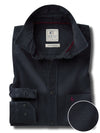 Clark Corduroy Garment Dyed Grey Full Sleeve Tailored Fit Casual Cotton Shirt