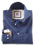 Bloom Indigo Solid Cotton Shirt