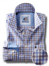 Norte Light Grey Check Full sleeve single cuff   Cotton Shirt
