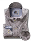 Ditsy Light Grey Printed Full sleeve single cuff   Cotton Shirt