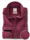 Rooney Corduroy Garment Dyed Maroon Full Sleeve Tailored Fit Casual Cotton Shirt
