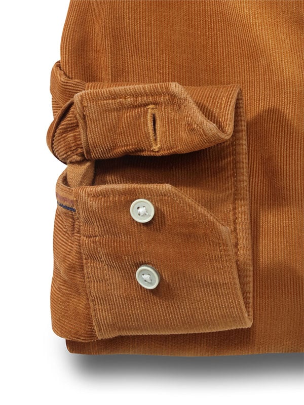 Innsbruck Mustard Corduroy Full sleeve single cuff   Cotton Shirt