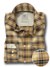 Wanaka Mustard Check Full Sleeve Single Cuff Cotton Shirt