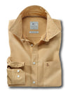 Murren Oxford Garment Dyed Mustard Solid Full Sleeve Tailored Fit Casual Shirt