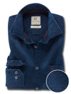 Robert True Indigo Navy Solid Full Sleeve Tailored Fit Casual Cotton Shirt
