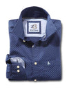 Purl Navy Printed    Cotton Shirt