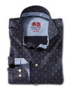 Sail Navy Printed    Cotton Shirt