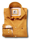 Arturo Ochre Printed Full sleeve single cuff   Cotton Shirt