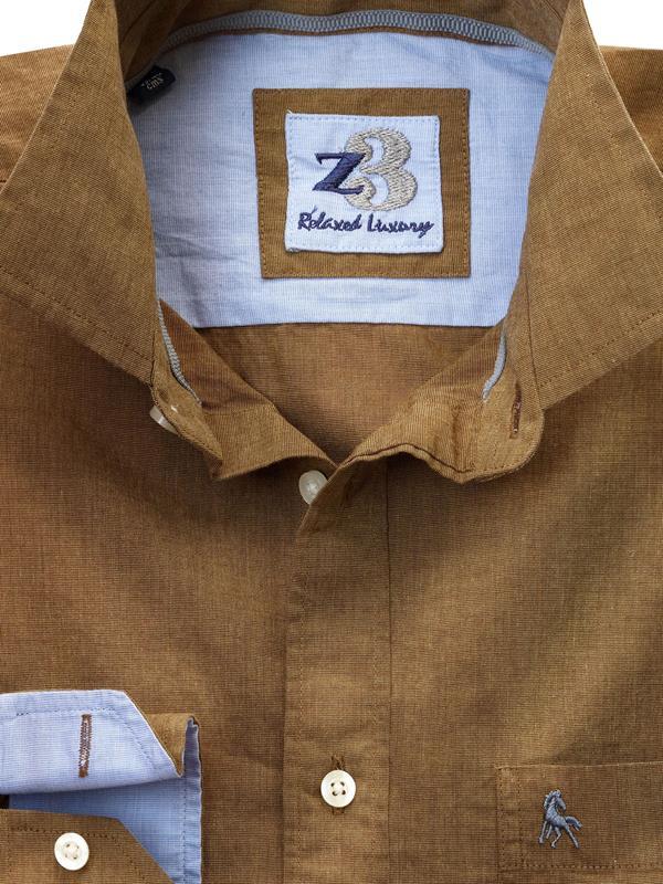 Daniel Ochre Solid Full sleeve single cuff   Cotton Shirt