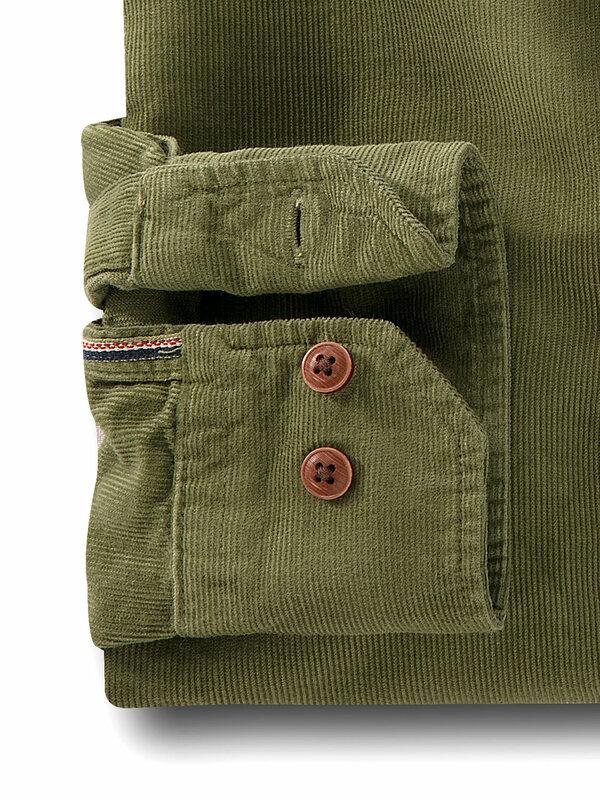 Rodeo Olive Corduroy Full sleeve single cuff   Cotton Shirt