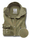 Innsbruck Olive Corduroy Full sleeve single cuff   Cotton Shirt