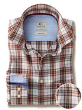 Torres Twill Orange Check Full Sleeve Tailored Fit Casual Cotton Shirt