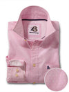 Crete Pink Striped Full sleeve single cuff Blended Shirt