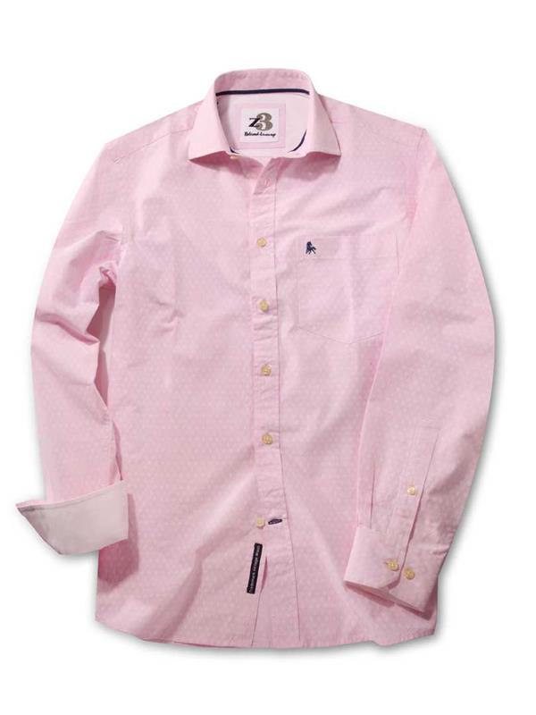 Crete Pink Striped Full sleeve single cuff Blended Shirt
