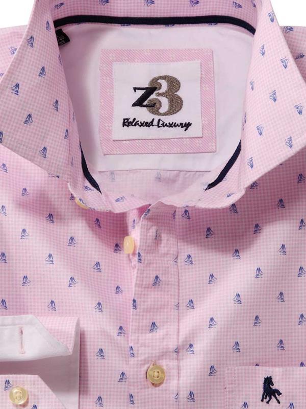 Sail Pink Check    Cotton Shirt