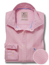 Cristiano Seersucker Pink Solid Full Sleeve Tailored Fit Casual Cotton Shirt