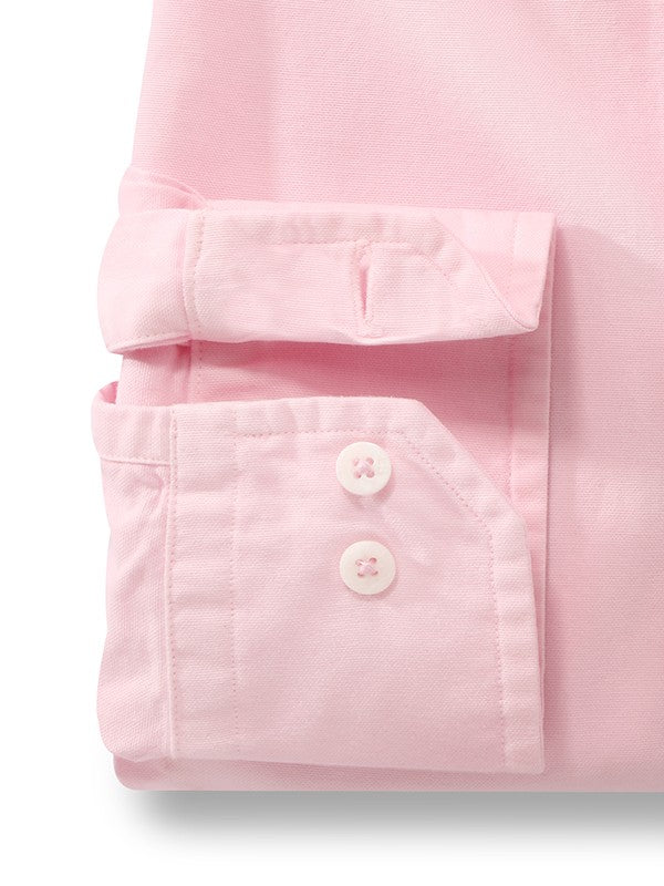 Murren Oxford Garment Dyed Pink Solid Full Sleeve Tailored Fit Casual Cotton Shirt