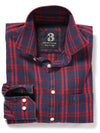 Willis Red Check Cotton Shirt