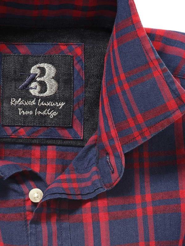 Willis Red Check Cotton Shirt