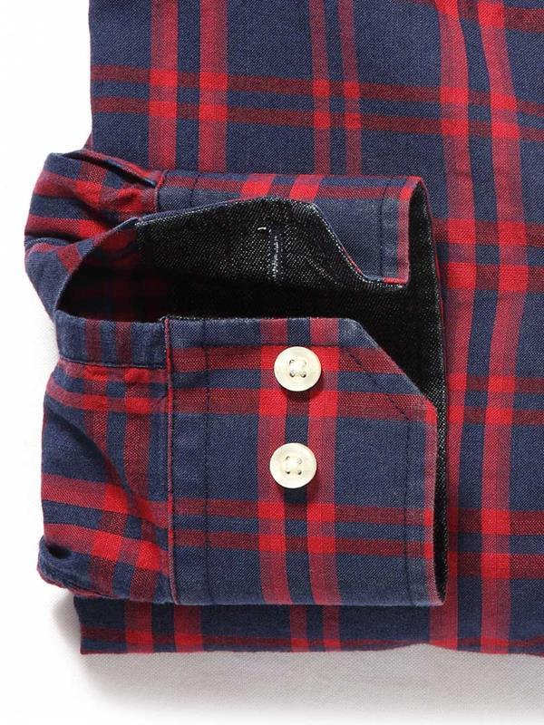 Willis Red Check Cotton Shirt