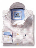 Vincent Red Printed Cotton Shirt