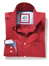 Bloom Red Solid Cotton Shirt