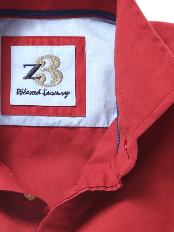 Bloom Red Solid Cotton Shirt
