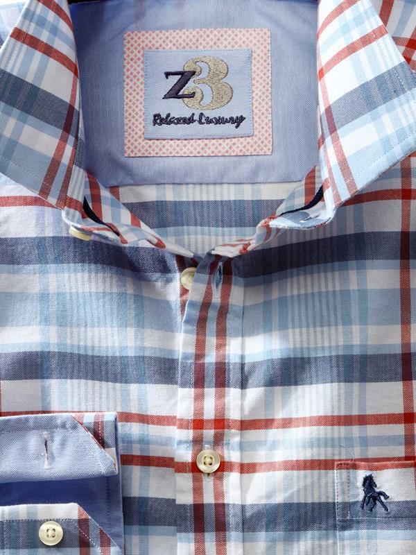 Lanikai Red Check Full sleeve single cuff   Cotton Shirt