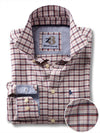 Dunham Red Check Full sleeve single cuff   Cotton Shirt