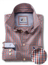 Peters Red Check Full sleeve single cuff   Cotton Shirt