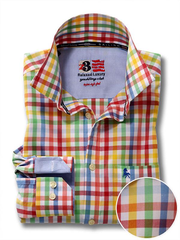 Mallorca Red Check Full sleeve single cuff   Cotton Shirt