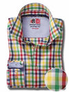 Arsenal Red Check Full Sleeve Tailored Fit Casual Cotton Shirt