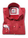 Lager Red Printed    Cotton Shirt