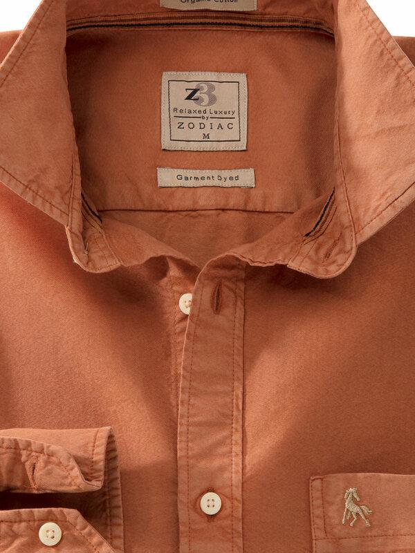 Ramos Rust Solid Full sleeve single cuff   Cotton Shirt